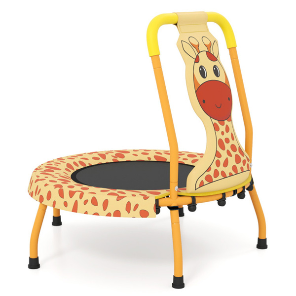 长颈鹿迷你幼儿蹦床，带泡沫垫手柄防滑脚，适合室内玩耍-1
