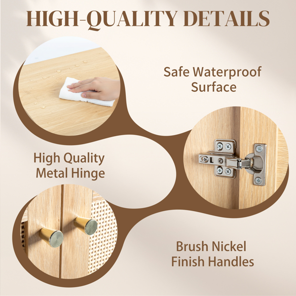 原木色   刨花板三胺贴面带藤面 60*22*170cm 双门 马桶柜-21