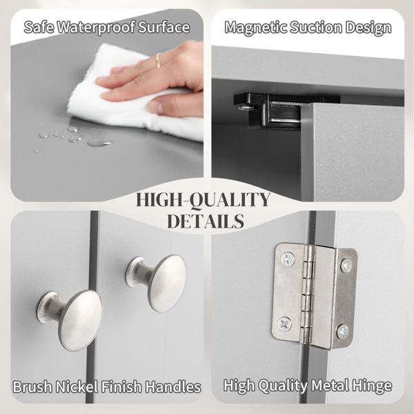 灰色 密度板喷漆 60*22*170cm 双门 马桶柜-19