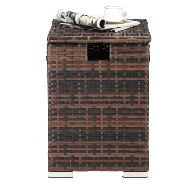【替换95812680】燃气瓶收纳 棕色渐变 编藤边桌-22
