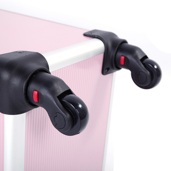 【SM】四合一铝合金拉杆化妆箱纹绣箱 粉色-4