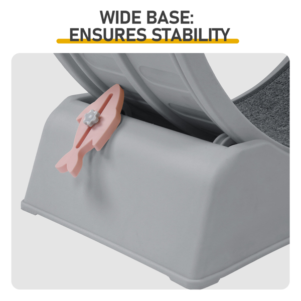 80*34*86CM 灰色 PP 轨道连接片组装 圆形配灰色地毯+1根逗猫棒 15kg 猫跑步机-9