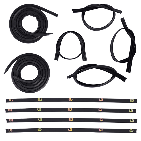 车门车窗密封防水套件 Door & Window Run Channel Weatherstrip Seals Set Replacement for 1972-79 Dodge Pickup Truck-2