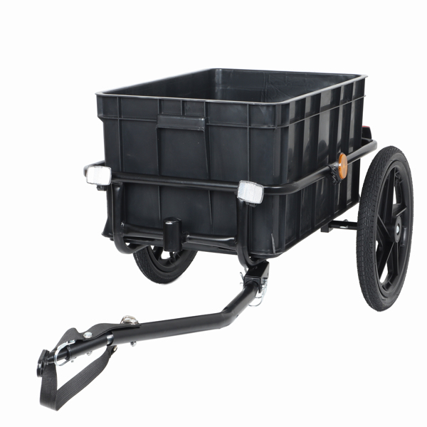 二合一自行车货运拖车/手推车，带可拆卸货箱和防水罩，黑色，带牵引杆和可拆卸把手的手推车/婴儿车，黑色--不支持self-pick up且不支持指定仓库发货-27