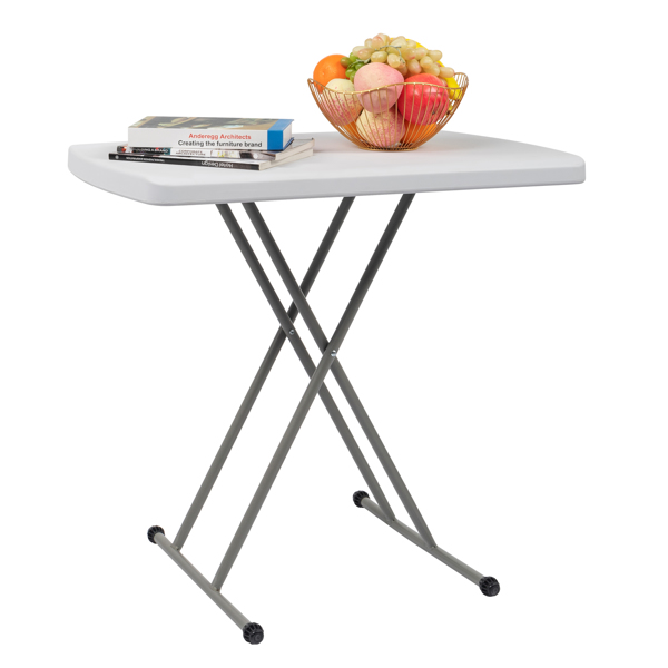 【替换59374361】30*20in 白色 可升降 庭院塑料折叠桌-5