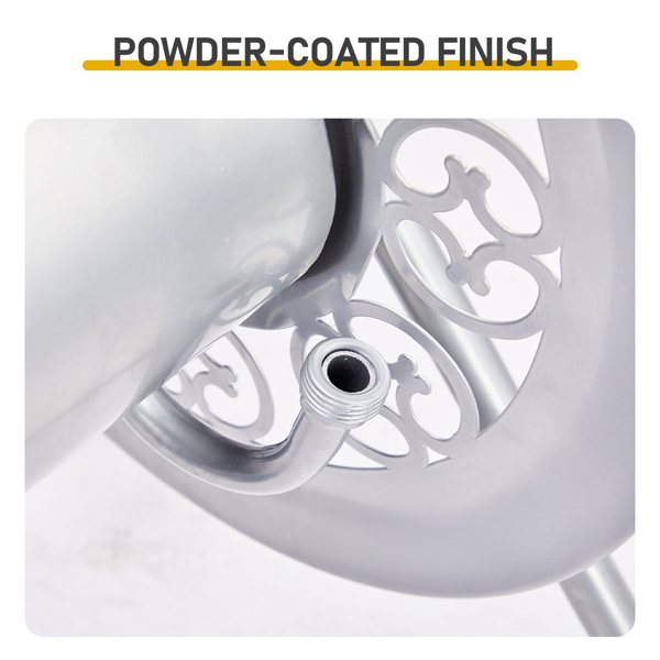 175FT水管车 76*58*70.5CM  银色 PVC实心轮 复古花纹 水管车-7