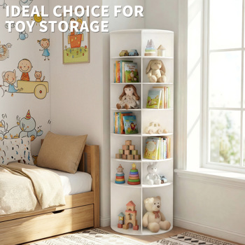 7 层 可360° 旋转 木塑板 60*60*184cm 鞋架 白色