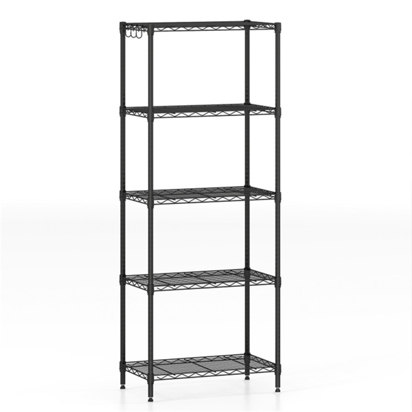 5层重型金属线架，总负载750磅，每个货架可容纳多个等级，适用于车库和厨房-3