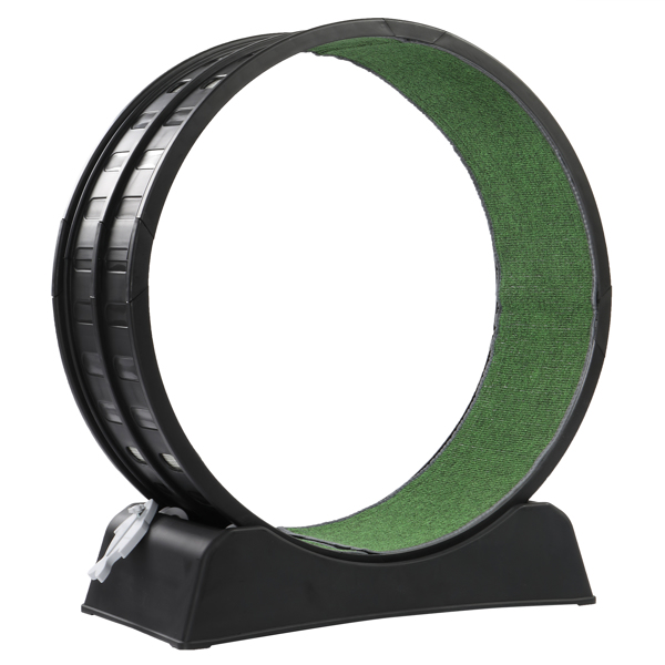 80*34*86CM 黑色 PP 轨道连接片组装 圆形配绿色地毯+1根逗猫棒 15kg 猫跑步机-6