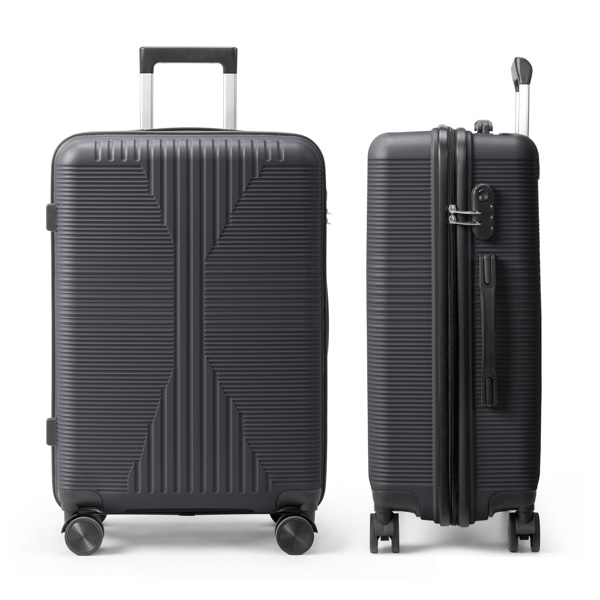 非TSA海关锁单个24寸 PP拉杆箱 24in PP 深灰色-21