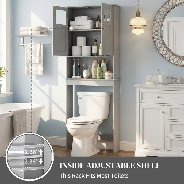 灰色 密度板喷漆 60*22*170cm 双门 马桶柜-16