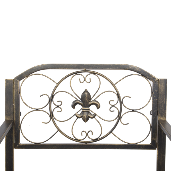 【替换66934556】22.5in 靠背箭头造型 黑色刷金 铁摇椅-17