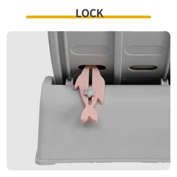 80*34*86CM 灰色 PP 轨道连接片组装 圆形配灰色地毯+1根逗猫棒 15kg 猫跑步机-5