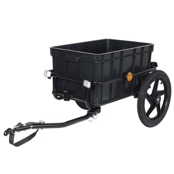 二合一自行车货运拖车/手推车，带可拆卸货箱和防水罩，黑色，带牵引杆和可拆卸把手的手推车/婴儿车，黑色--不支持self-pick up且不支持指定仓库发货-10