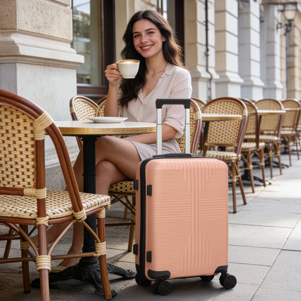 非TSA海关锁单个20寸 PP拉杆箱 20in PP 粉色-14