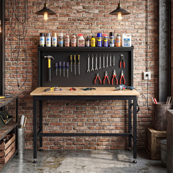 48英寸重型工作台2000LBS容量7层高度可调，内置电源板-10