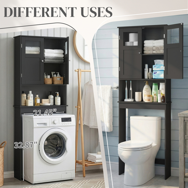 黑色 密度板喷漆 60*22*170cm 双门 马桶柜-19