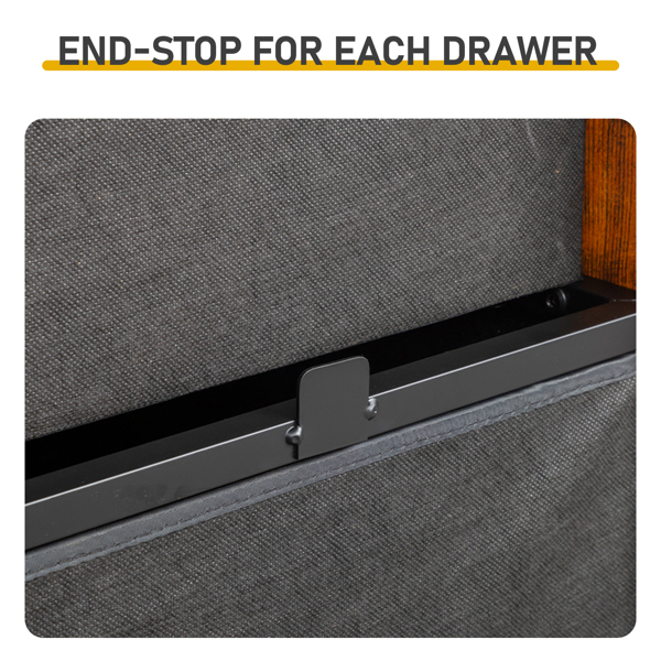 复古木 刨花板+无纺布 贴三胺 134*40*67cm 双排3层6抽 抽屉柜 饰面布抽柜-3