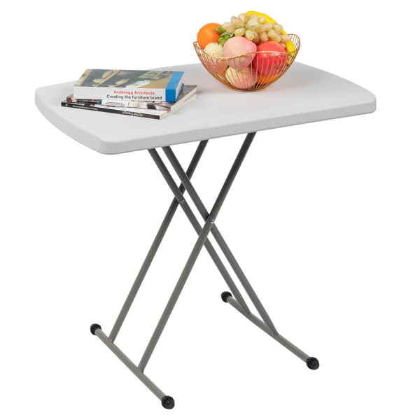 【替换59374361】30*20in 白色 可升降 庭院塑料折叠桌-40