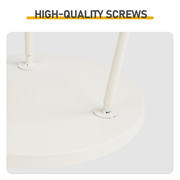 38.5*38.5*51cm 梯形 奶油白色 双层圆盘 庭院铁边桌-5