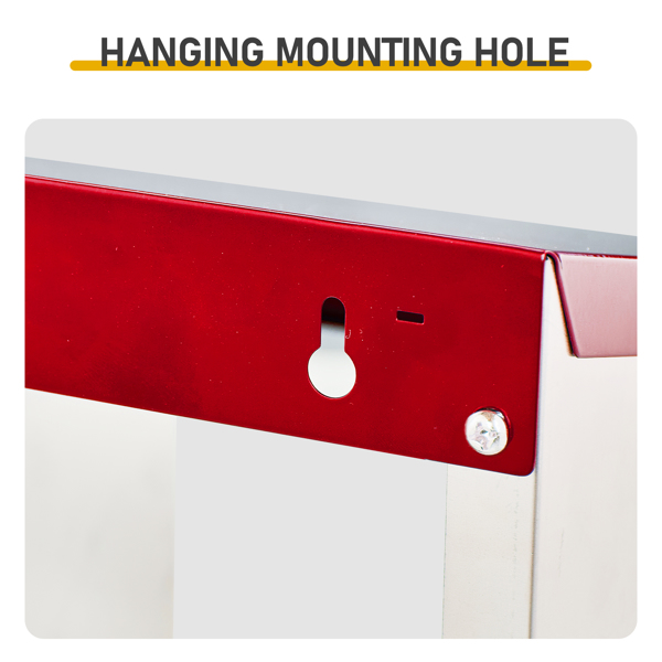 6隔间 80*52*96cm 斜顶房屋 红色 带底脚 铁+塑料 喂食用品-7