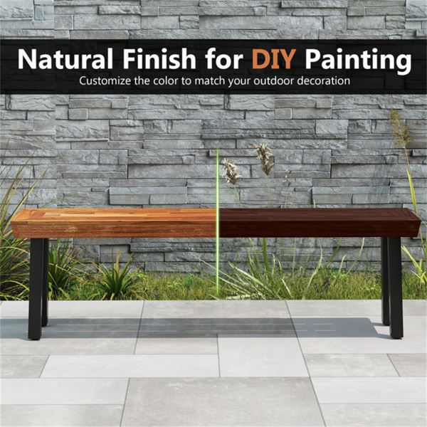 多功能相思木花园长椅，可调节脚垫户外餐桌-7