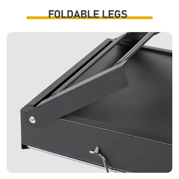 41*27*20cm 手提式 折叠收腿 黑色 烧烤架-8