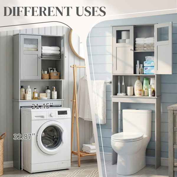 灰色 密度板喷漆 60*22*170cm 双门 马桶柜-18