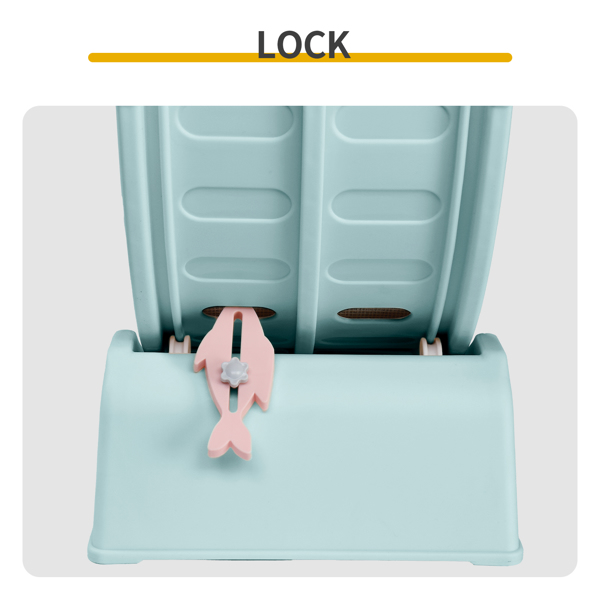 80*34*86CM 浅蓝色 PP 轨道连接片组装 圆形配绿色地毯+1根逗猫棒 15kg 猫跑步机-7