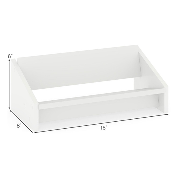 台式书架、木制倾斜书架、杂志小型台式书架收纳器-4