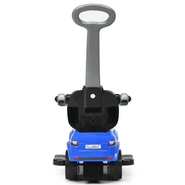 3合1儿童乘坐推车12-36个月可拆卸把手防滚翻板喇叭音乐蓝色-4