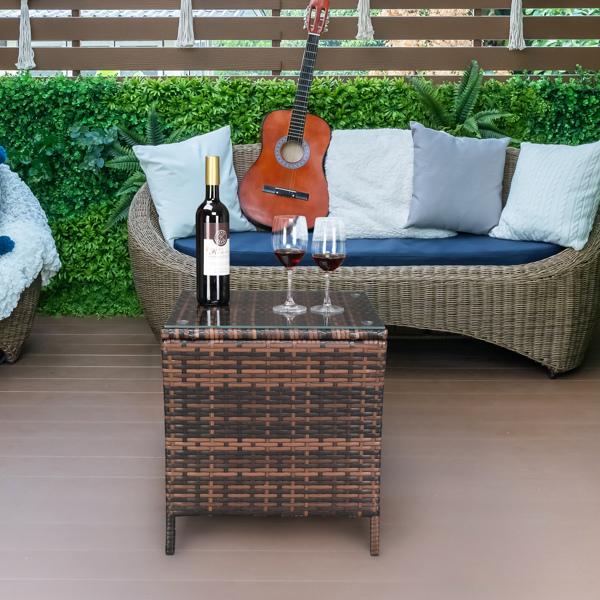 【替换6088352】MSL-小边几（玻璃面）-棕色渐变-37