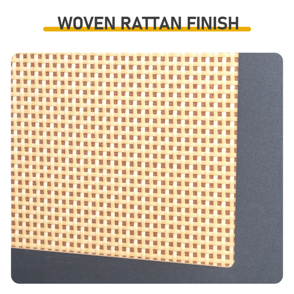 藤面1抽2翻斗 鞋柜 刨花板 54*24*110cm 黑色-5