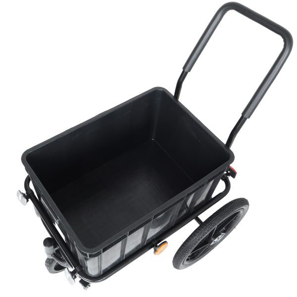 二合一自行车货运拖车/手推车，带可拆卸货箱和防水罩，黑色，带牵引杆和可拆卸把手的手推车/婴儿车，黑色--不支持self-pick up且不支持指定仓库发货-12