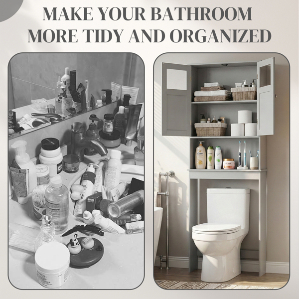 灰色 密度板喷漆 60*22*170cm 双门 马桶柜-21