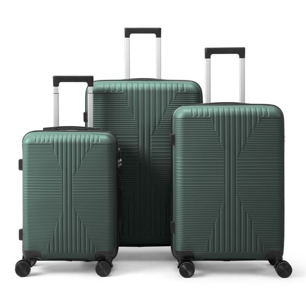非TSA海关锁三合一 PP拉杆箱 20in 24in 28in PP 墨绿色-12