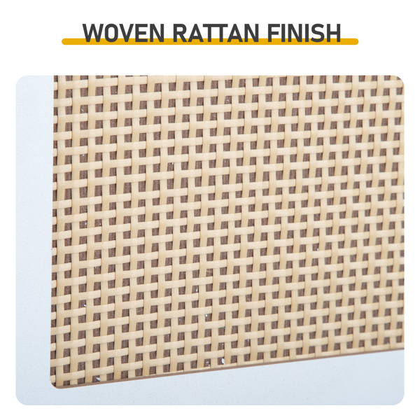 藤面1抽2翻斗 鞋柜 刨花板 54*24*110cm 白色-6