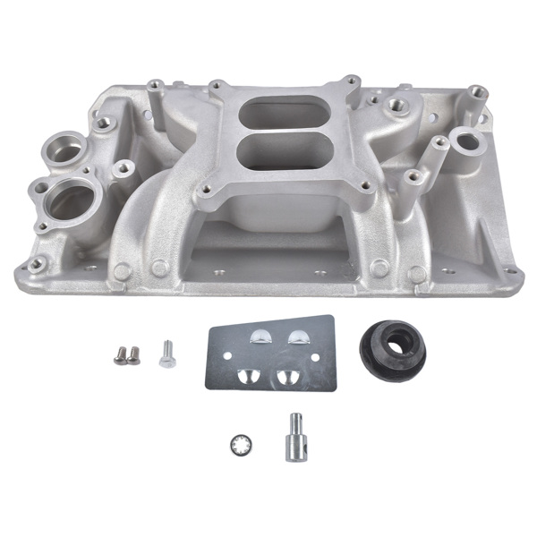 进气歧管 Aluminum Dual Plane 4 Barrel Intake Manifold Replacement for Jeep Cherokee Wagoneer CJ5 CJ6 CJ7 J10 J20 J-2500 AMC AMX V8 GAS 1970-1991-1