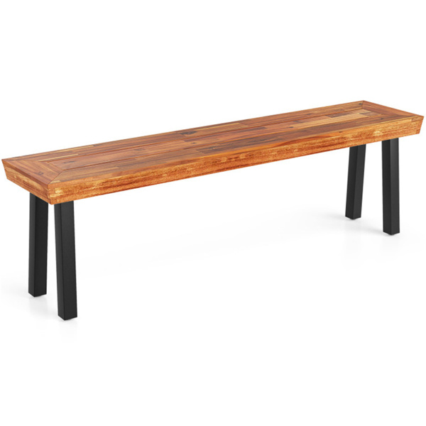 多功能相思木花园长椅，可调节脚垫户外餐桌-1