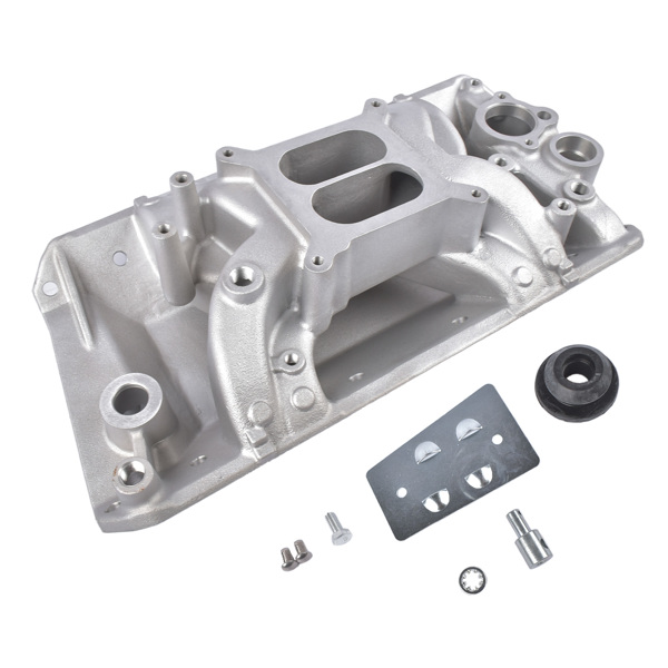 进气歧管 Aluminum Dual Plane 4 Barrel Intake Manifold Replacement for Jeep Cherokee Wagoneer CJ5 CJ6 CJ7 J10 J20 J-2500 AMC AMX V8 GAS 1970-1991-2