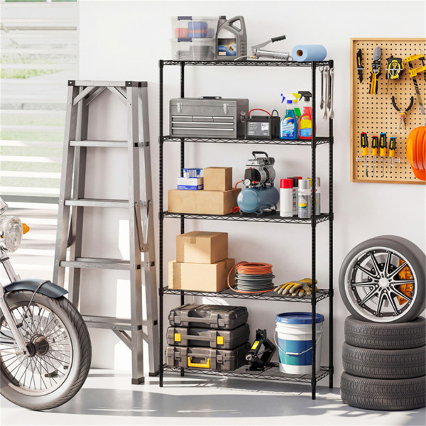 5层重型金属线架，总容量1250LBS，每架250LBS，黑色-8