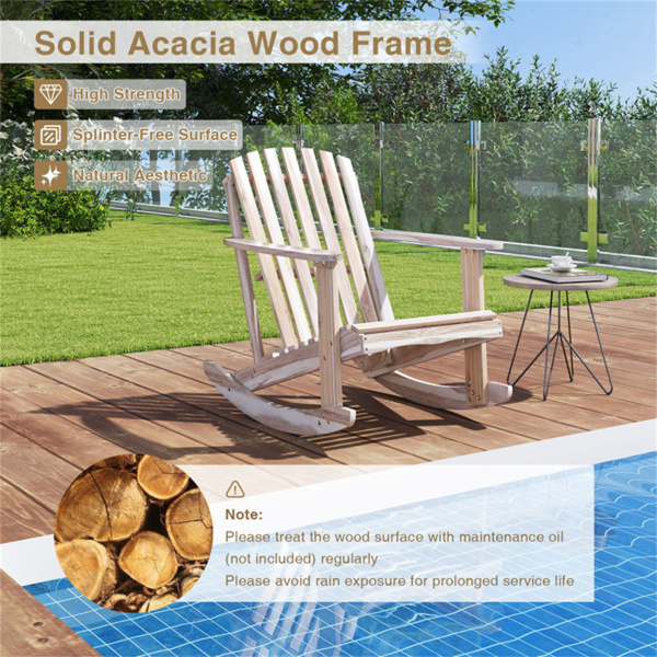 高扇背户外摇椅，4.5英寸宽扶手，为后院提供舒缓的摇摆运动-9