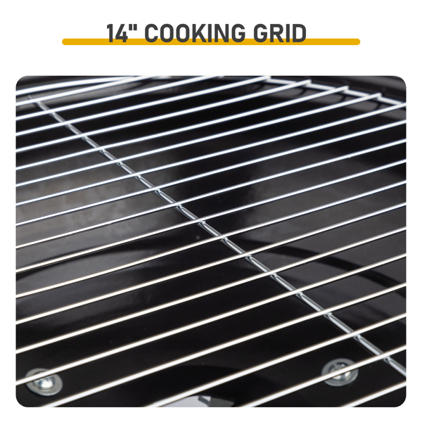 38*38*41CM 黑色 小款烟熏炉 圆盘型 铁制 碳烤炉-9