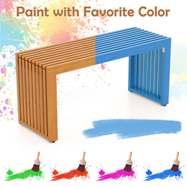 实心相思木露台长椅，重量800磅，可容纳2人，无靠背户外长椅-4