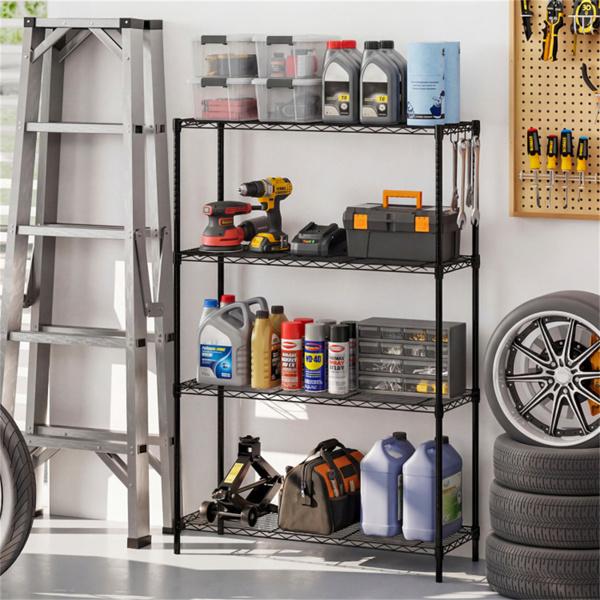 4层重型金属线架，总容量1000LBS，每架250LBS，黑色-8