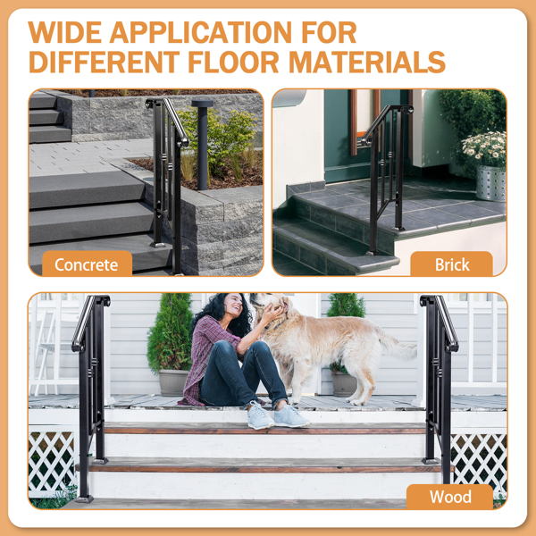 【替换74115089】哑光黑色   1阶 单排单宝塔装饰 庭院楼梯扶手-13