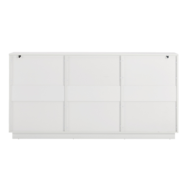 白色  P2刨花板  160*40*80cm 三层九抽 抽屉柜 现代 1pcs-9