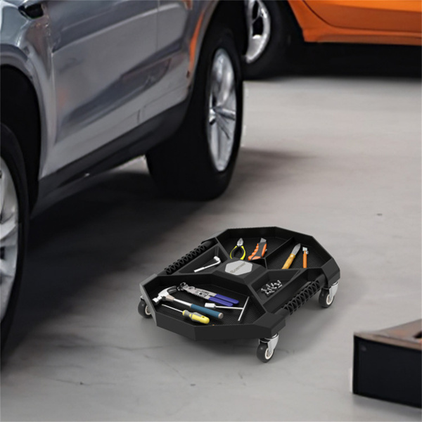 滚动工具爬行器PP PVC储物盒，带360°旋转脚轮，30LBS容量-4