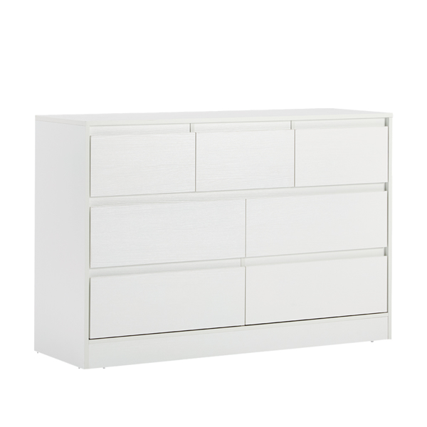 白色  P2刨花板  120*40*80cm  三层七抽 抽屉柜 现代 1pcs-8