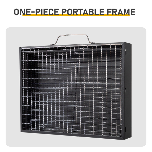 41*27*20cm 手提式 折叠收腿 黑色 烧烤架-10